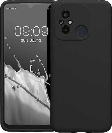 KWmobile Rubberized Umschlag Rückseite Silikon Schwarz (Redmi 12C)