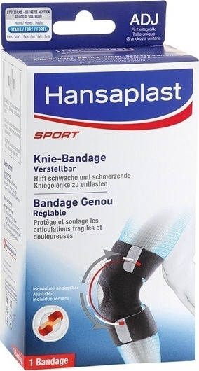 Hansaplast Sport Adjustable Knee Brace Neoprene with Hole 1pc