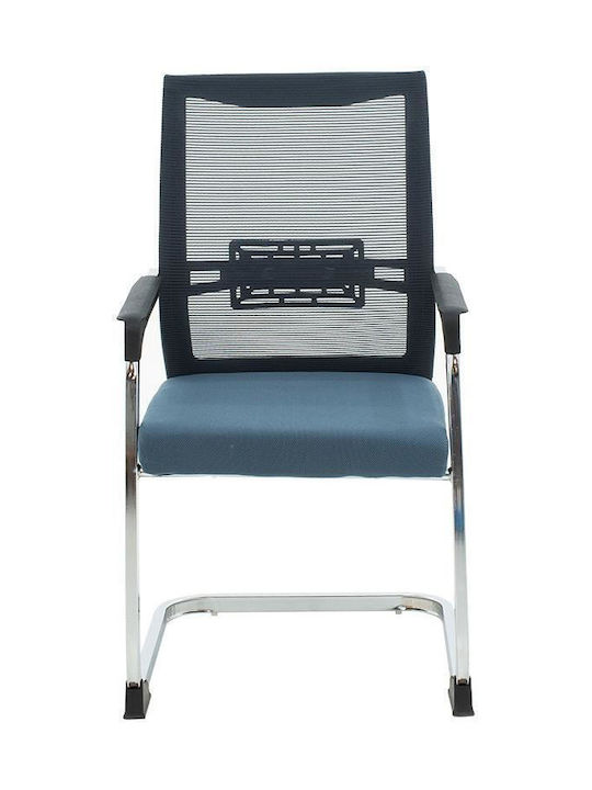 Visitor Chair with Arms Blue 48x51x98cm