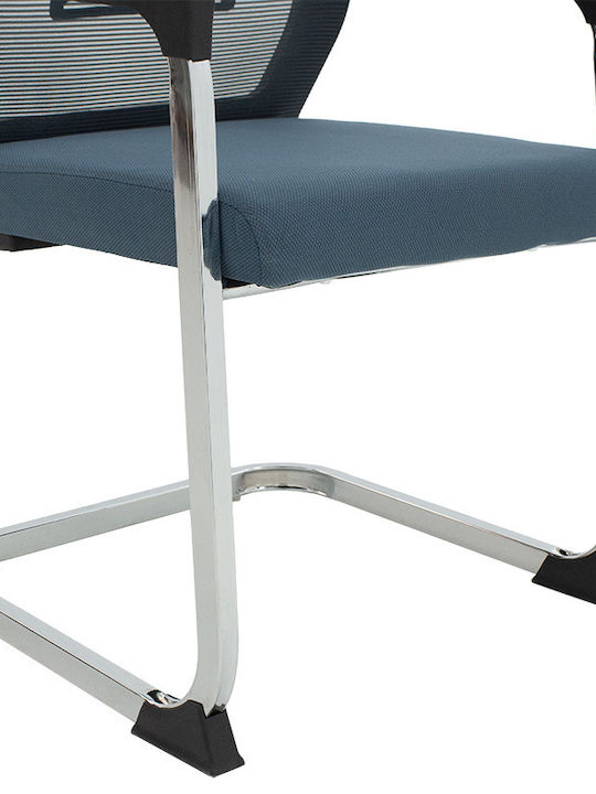 Visitor Chair with Arms Blue 48x51x98cm