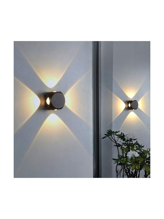 Φωτιστικό Τοίχου LED Μαύρο 8x8x8εκ.