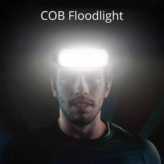 Ideahellas Rechargeable Headlamp LED IP64 with Maximum Brightness 1600lm 3pcs Black