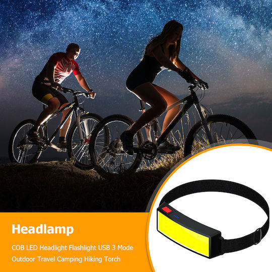 Ideahellas Rechargeable Headlamp LED IP64 with Maximum Brightness 1600lm 4pcs Black