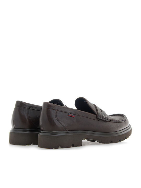 Δερμάτινα Ανδρικά Loafers σε Καφέ Χρώμα