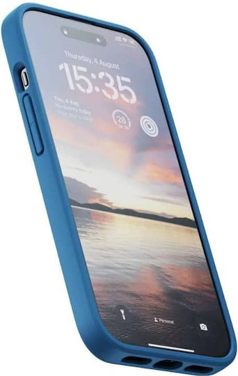 Njord Umschlag Rückseite Kunststoff 2mm Blau (iPhone 15)