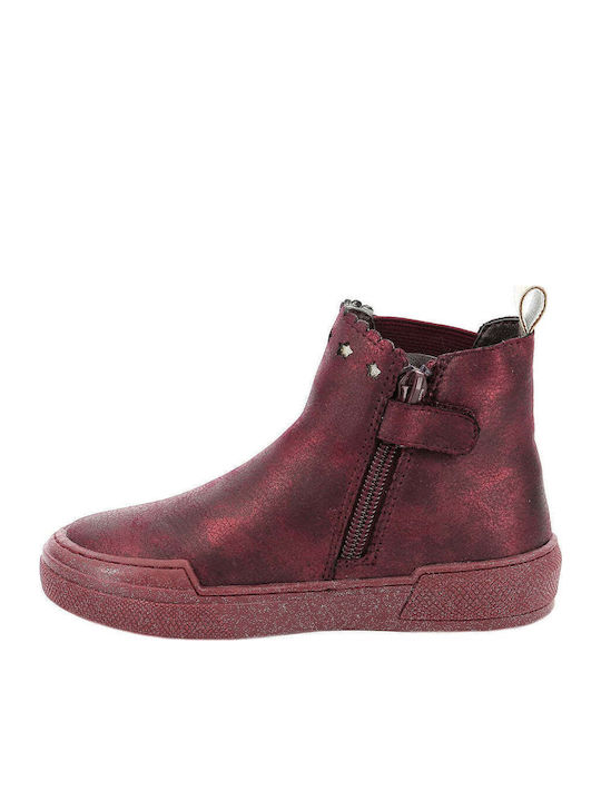 Blanou Anatomice Ghete Copii din Piele cu Fermuar Burgundy