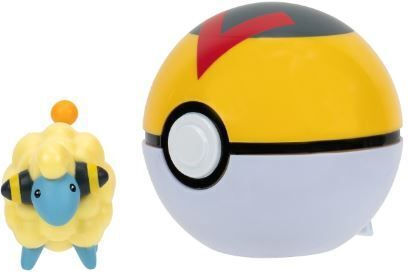 Jazwares Παιχνίδι Μινιατούρα Pokemon Clip'n'Go Mareep & Level Ball