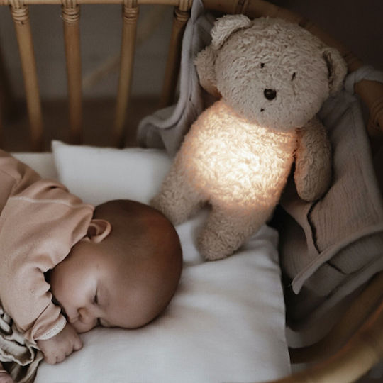 Moonie Παιχνίδι Ύπνου The Humming Bear από Ύφασμα με Φως για Νεογέννητα