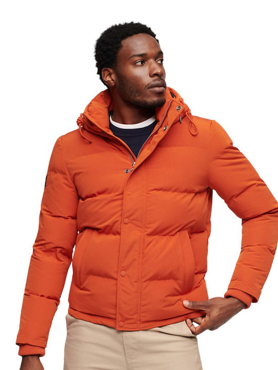 Everest Short Winter Jacket Puffer Orange