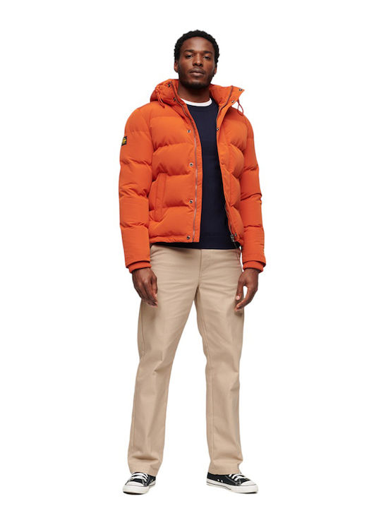 Everest Short Winter Jacket Puffer Orange