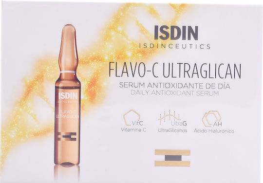 Isdin Isdinceutics Flavo C Ultraglican Anti-aging Serum Face with Vitamin C & Hyaluronic Acid 30x2ml