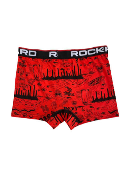 Kal-tsa Herren Boxershorts Rot mit Mustern 1Packung