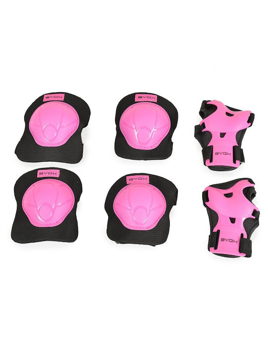 Byox Children's Protective Gear Set for Rollers Pink