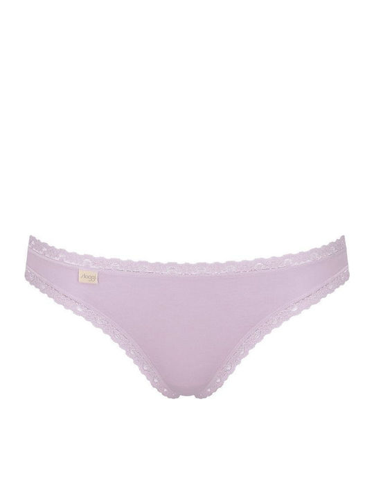 24/7 Weekend H Tanga Βαμβακερά Дамско Слип 3Pack Lila-Purple-Print