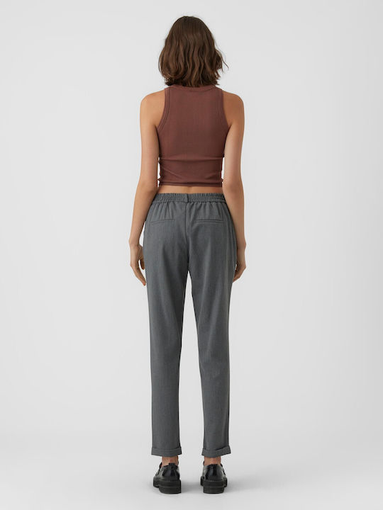 Women's Fabric Trousers Grey Pinstripe