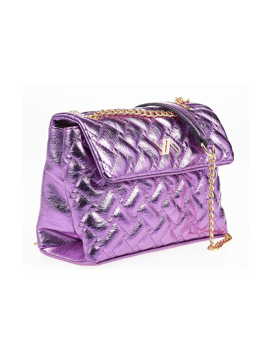 Verde Din piele Geantă de damă Crossbody Violet