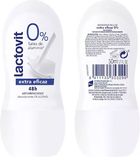 Lactovit Original Αποσμητικό σε Roll-On 50ml