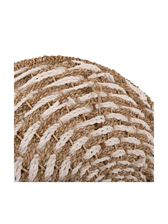 Freebox Wall Decor Plate White Made of Wicker Material 61x3x61cm