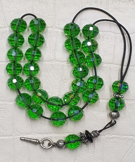 Roloi Komboloi Glass Worry Beads Green 31cm