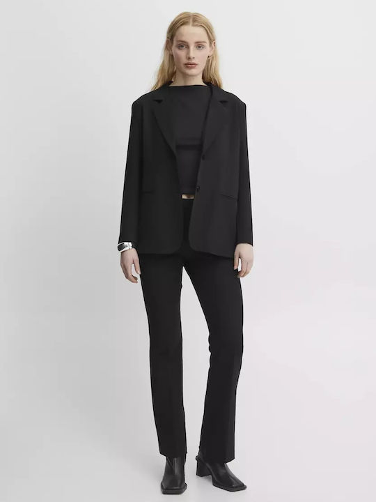 ICHI Lang Damen Blazer Schwarz