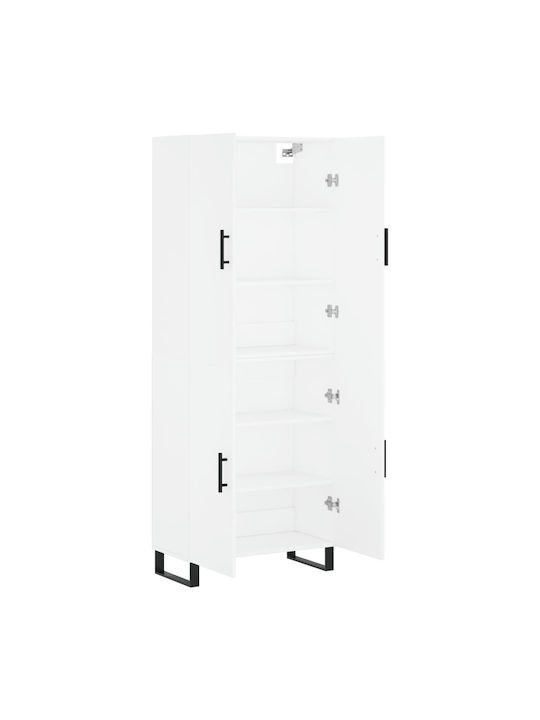 Bibliotecă Albă 69.5x34x180 cm