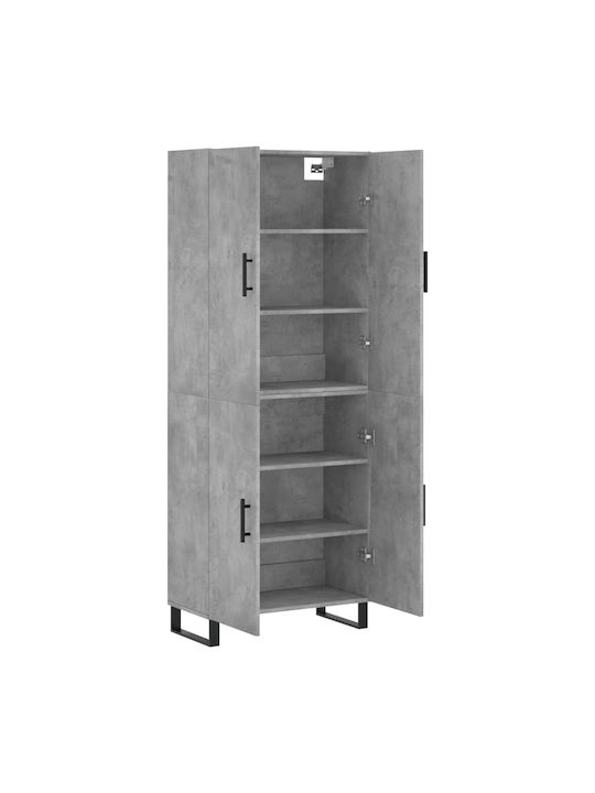 Grey Bookcase 69.5x34x180cm
