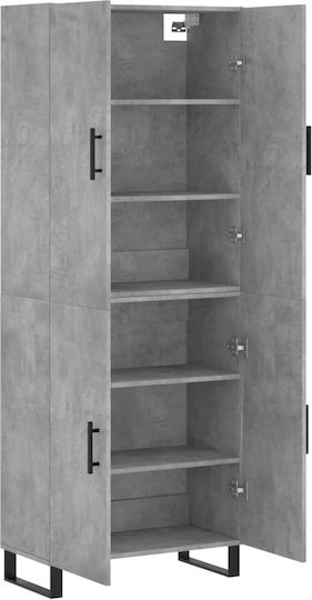 Bibliotecă Gri 69.5x34x180 cm