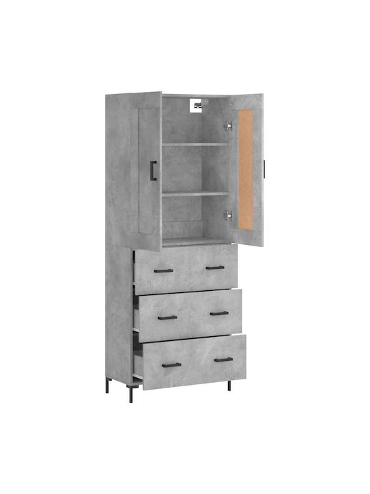 Βιβλιοθήκη Γκρι 69.5x34x180εκ.
