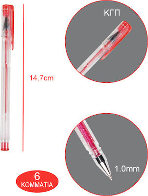 Tpster Pen Ballpoint with Multicolour Ink 6pcs