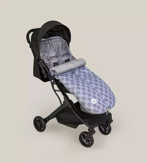 Interbaby Star Universal Stroller Footmuff Waterproof Gray with Velvet Lining 90x46cm
