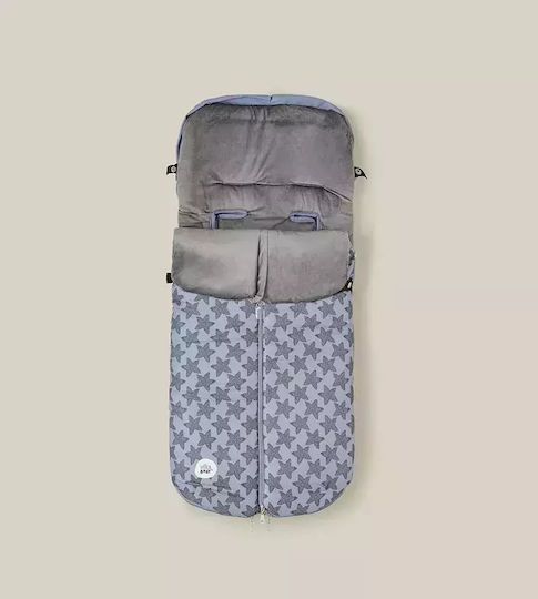 Interbaby Star Universal Stroller Footmuff Waterproof Gray with Velvet Lining 90x46cm