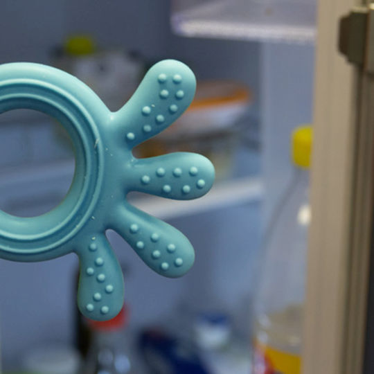 Babyono Octopus Beißring für das Zahnen aus Silikon für 0 m+
