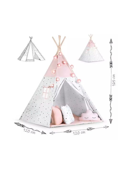 Nukido Παιδική Σκηνή Ινδιάνικη Teepee Ροζ για 3 χρονών και άνω