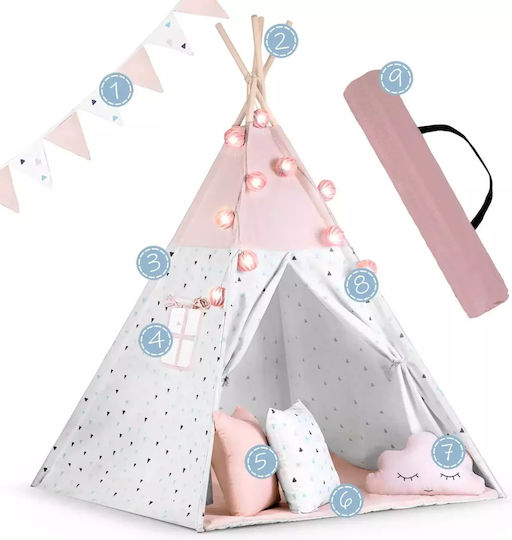 Nukido Kids Indian Teepee Play Tent for 3+ years Pink