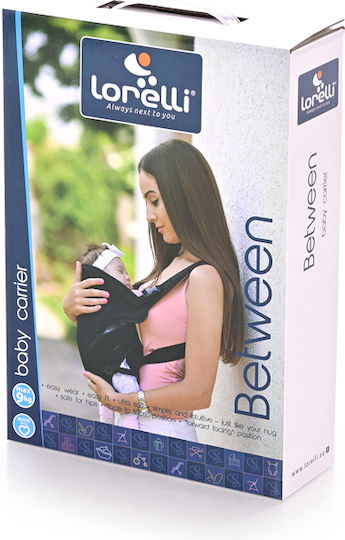 Lorelli Clasic Sling Between Negru cu Greutate Maximă 9kg