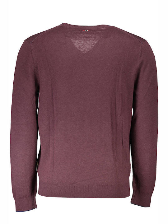 Napapijri Men's Long Sleeve Sweater Burgundy