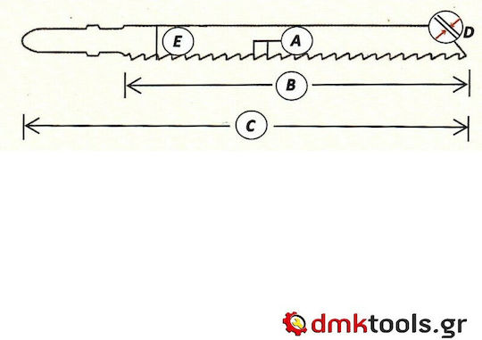 MP.S Jig Saw Blade for Wood 5pcs 3401-L