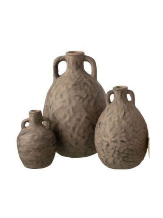 J-Line Διακοσμητικό Βάζο Keramik Braun 18x18x30cm 2Stück