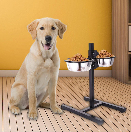 Metallischer Futterautomat für Hund 2 Stück 24cm