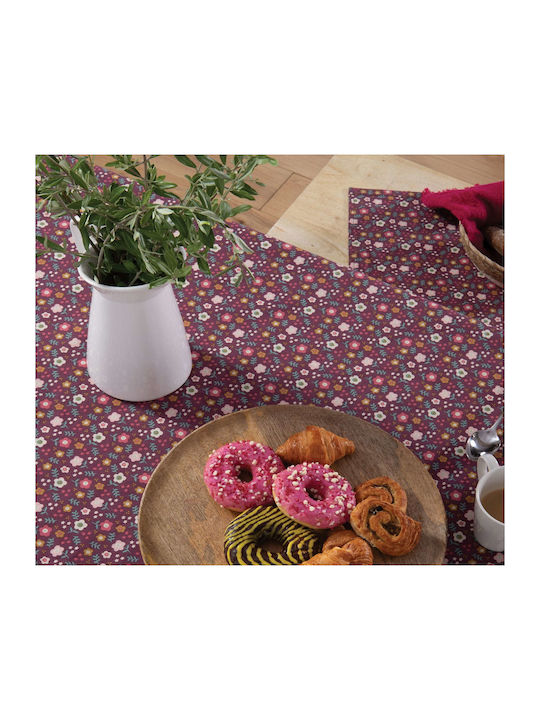 Nef-Nef Homeware Livingry Cotton Stain Resistant Tablecloth berry 140x140cm