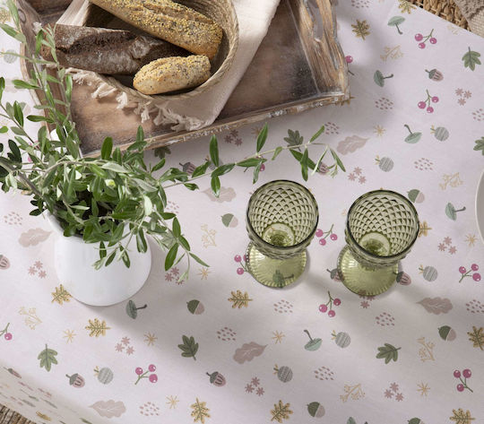 Nef-Nef Homeware Tischtuch Forest Ecru 140x140cm