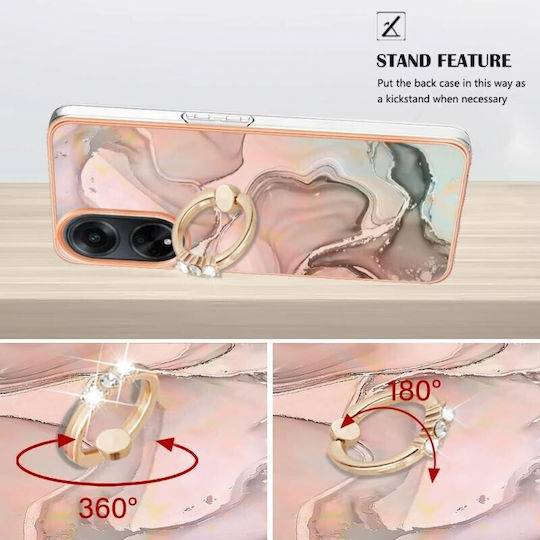 Electroplating Back Cover Σιλικόνης Ροζ Χρυσό (Oppo A98)