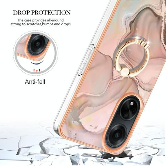 Electroplating Back Cover Σιλικόνης Ροζ Χρυσό (Oppo A98)