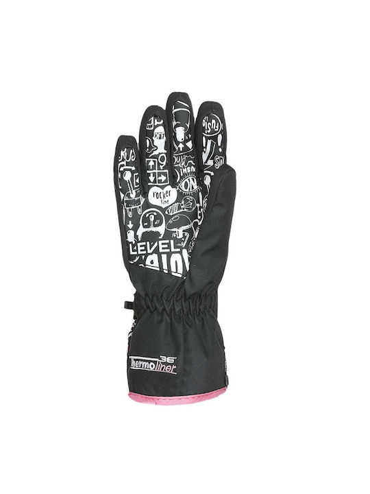 Level Junior Gloves Ninja Pink Kids Ski Gloves - 4152JG-68