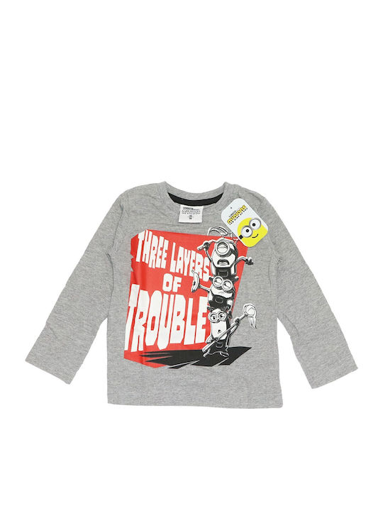 Minions Kinder Schlafanzug Winterlich Gray