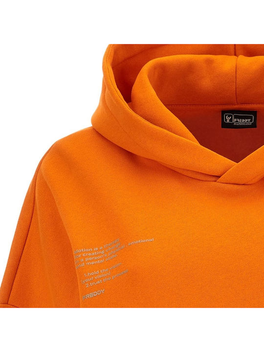 Freddy Sweatshirt Orange with Hood