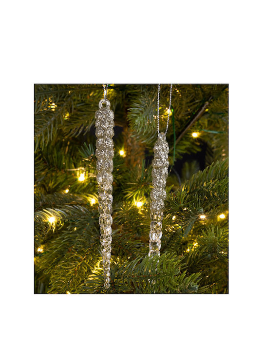 Hängendes Weihnachtsbaumschmuck Stalaktit Transparent 1,5x1,5cm