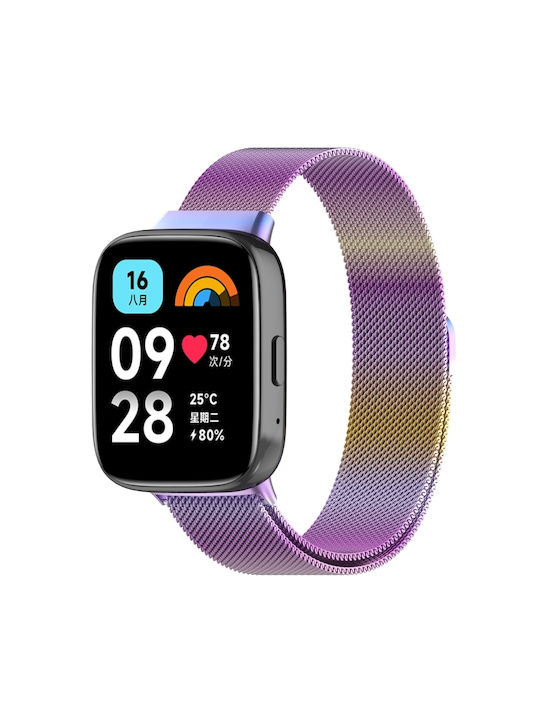 Milan Curea Oțel inoxidabil Multicolor (Redmi Watch 3 Active )