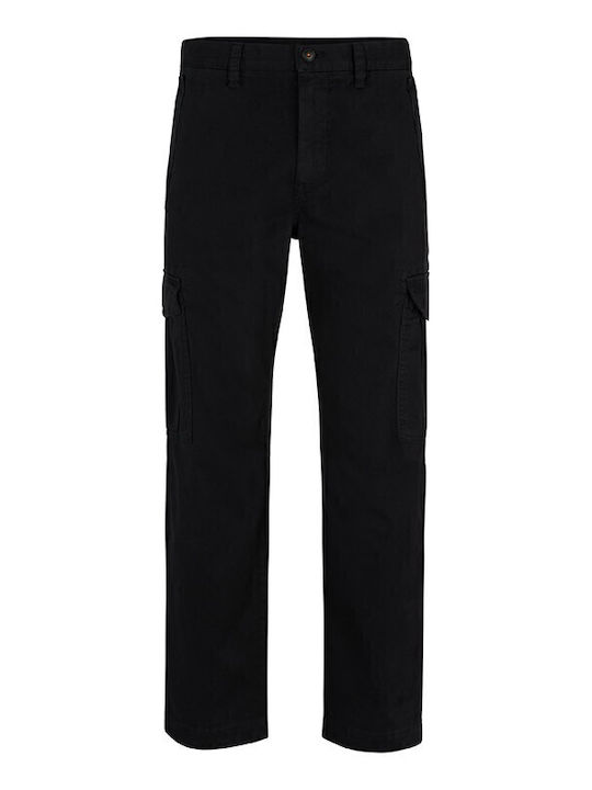 Men's Elastic Regular Fit Black Trousers