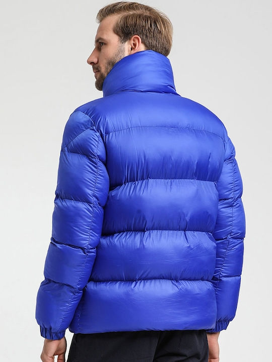 Zen And Zen Men's Winter Puffer Jacket Blue